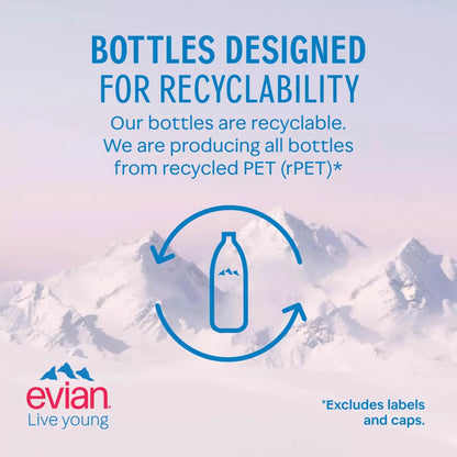 Natural Bottled Mineral Still Water by EVIAN