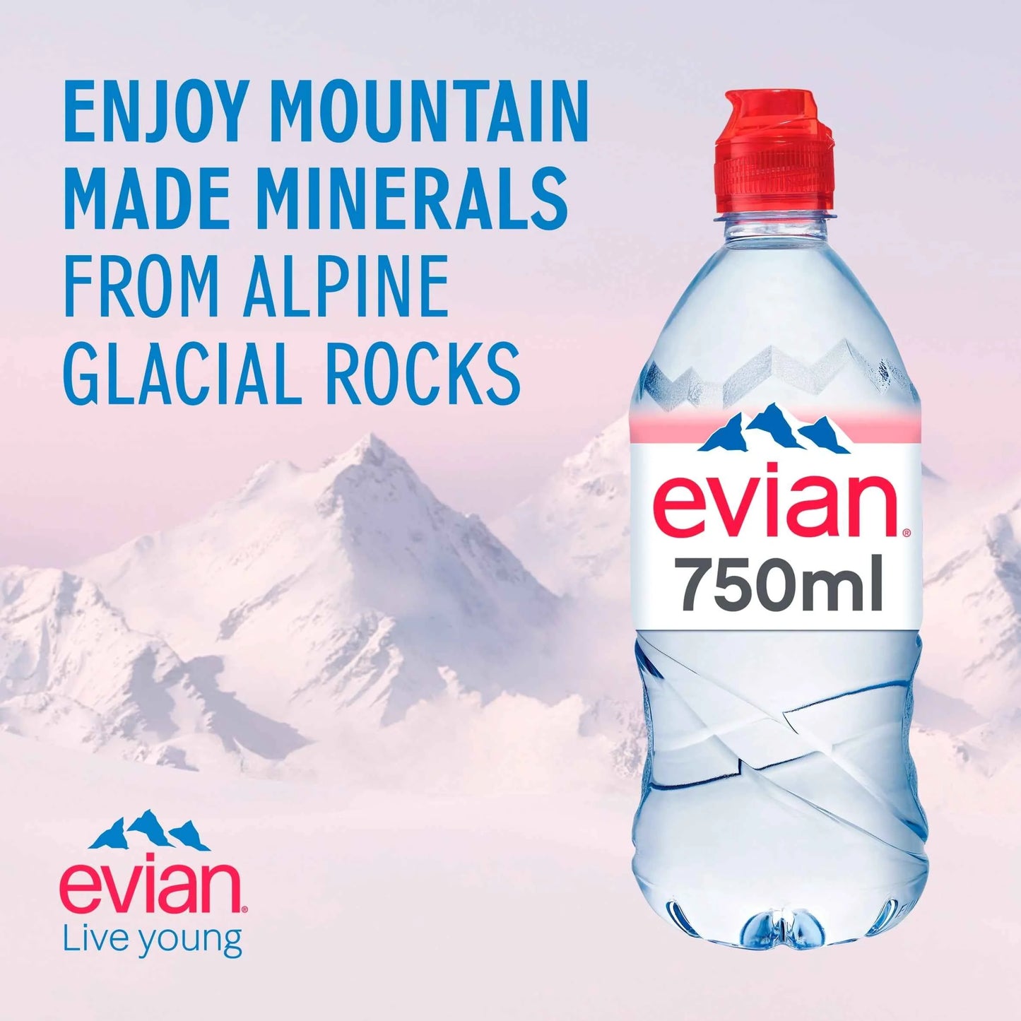 Natural Bottled Mineral Still Water by EVIAN
