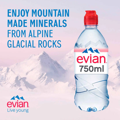 Natural Bottled Mineral Still Water by EVIAN