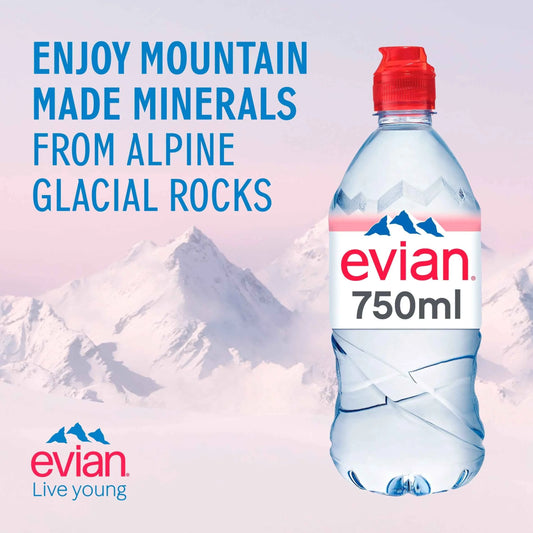 Natural Bottled Mineral Still Water by EVIAN