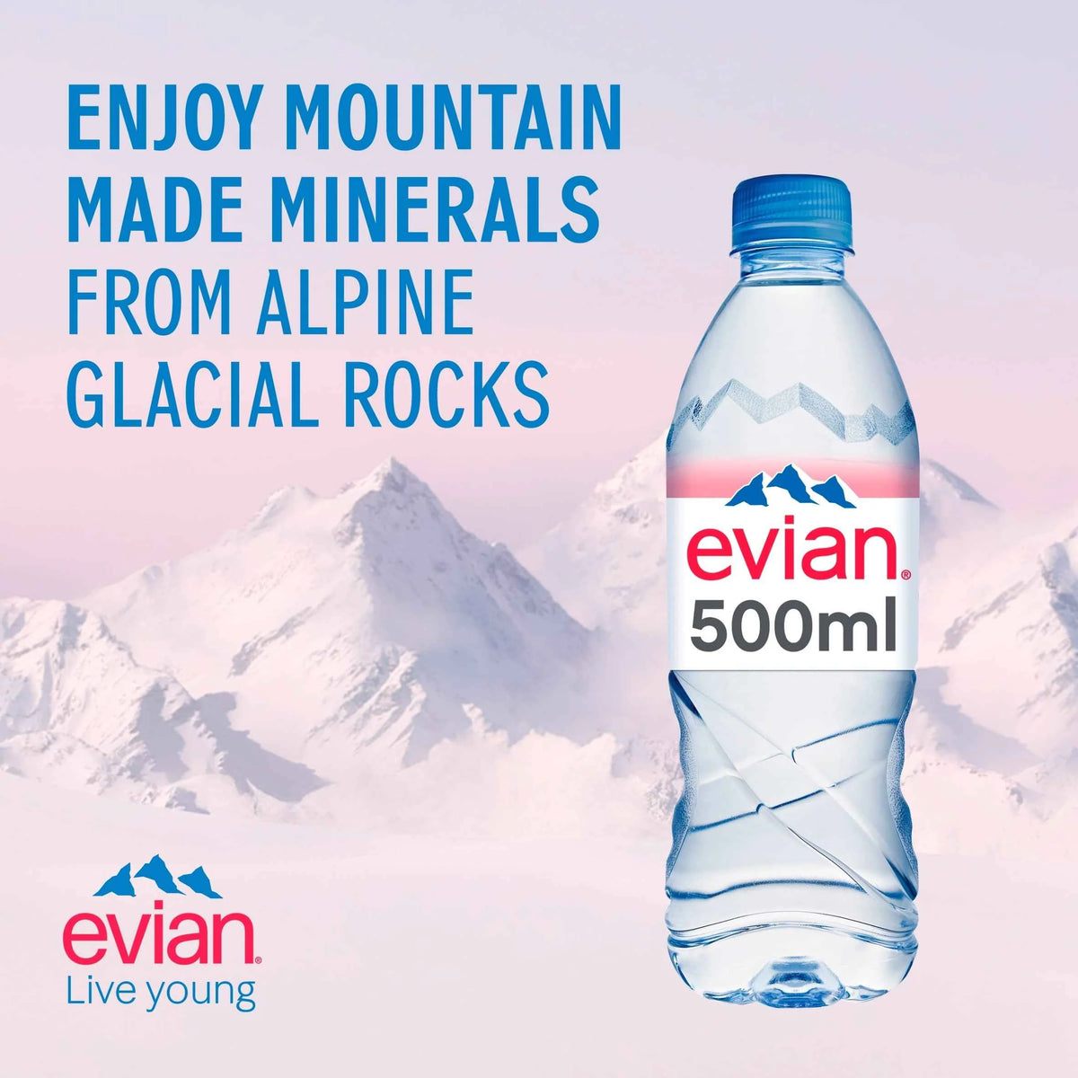 Natural Bottled Mineral Still Water by EVIAN
