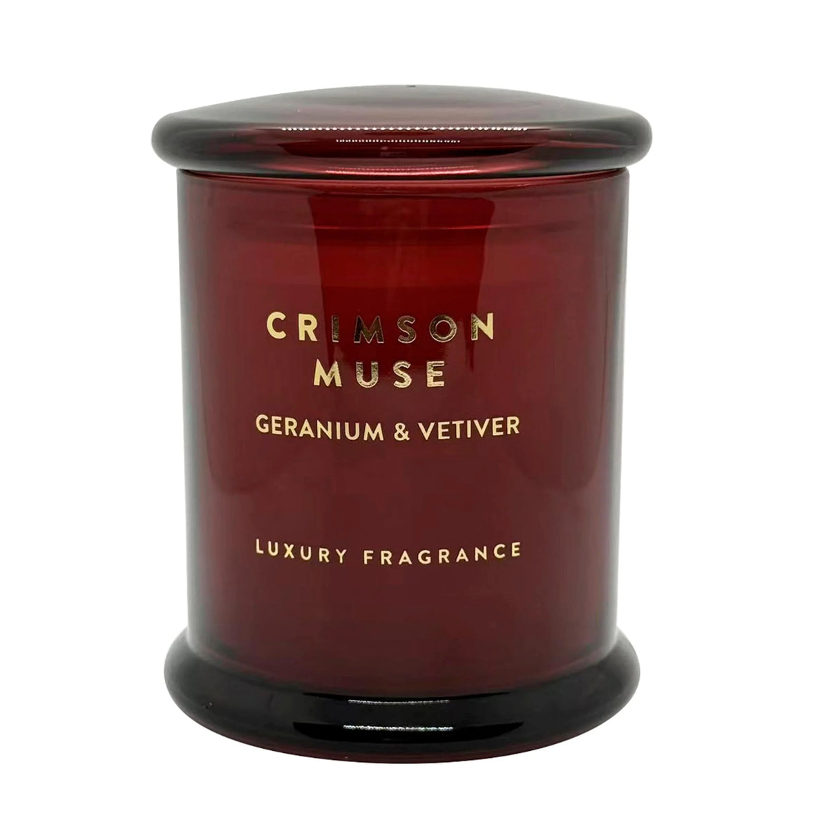 Classic Crimson Muse Scented Candle by F&F HOME at The British Vault