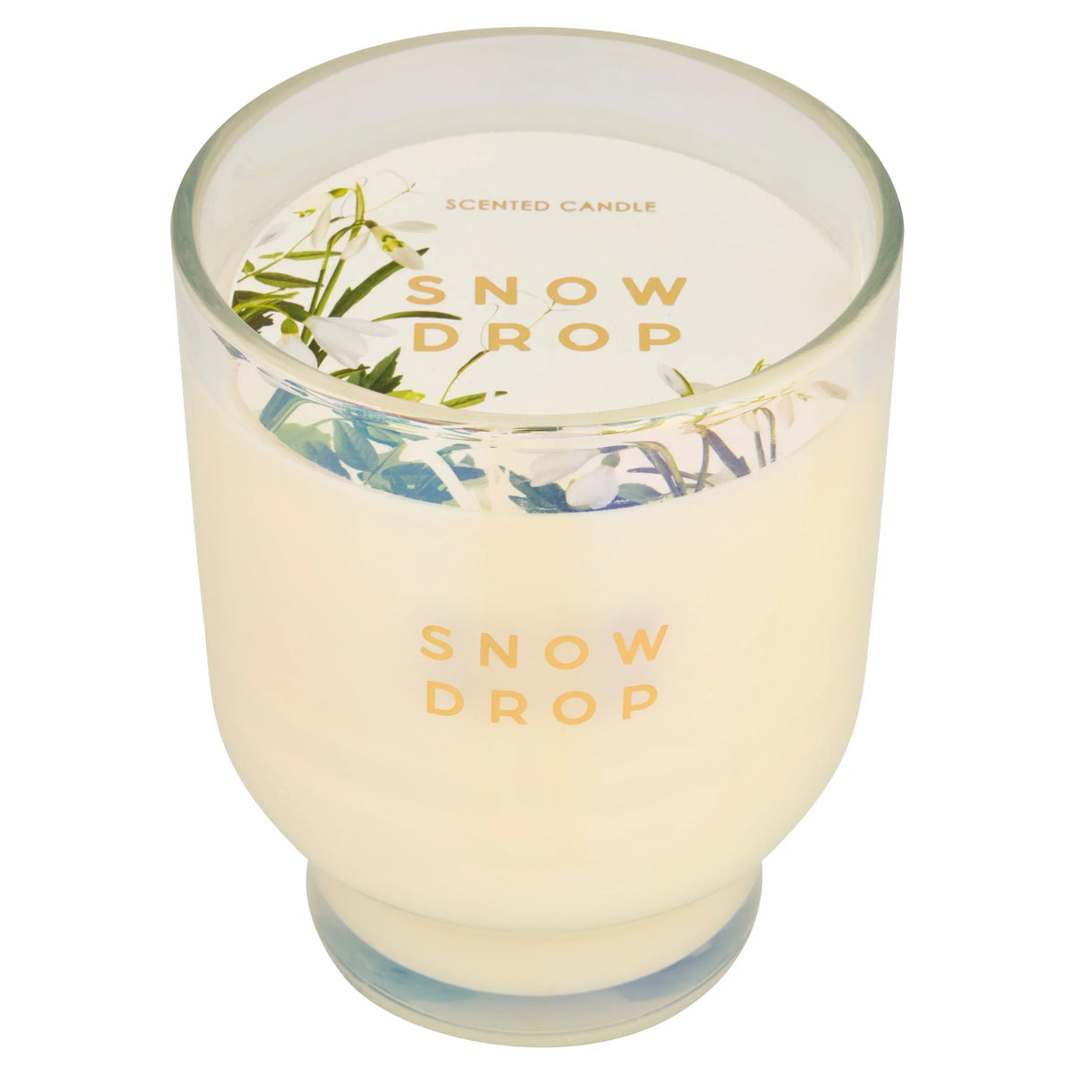 Floral Bouquet Large Candle Snowdrop by F&F HOME at The British Vault
