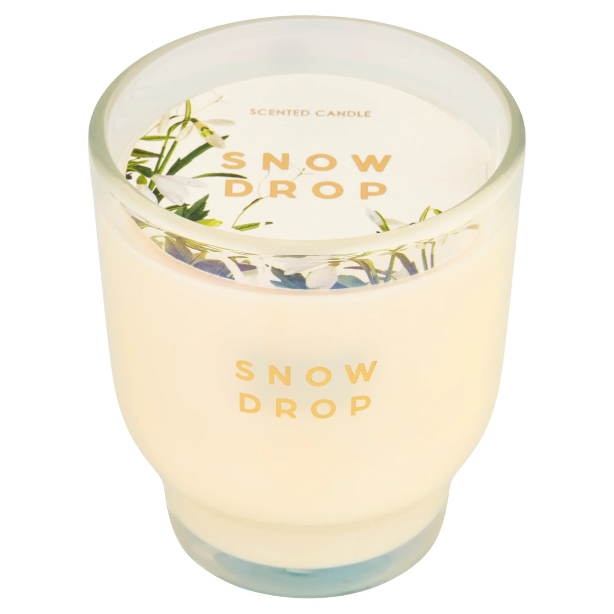 Floral Bouquet Small Candle Snowdrop by F&F HOME at The British Vault