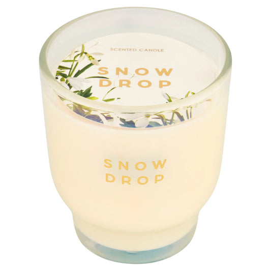 Floral Bouquet Small Candle Snowdrop by F&F HOME at The British Vault