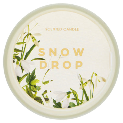 Floral Bouquet Small Candle Snowdrop by F&F HOME at The British Vault