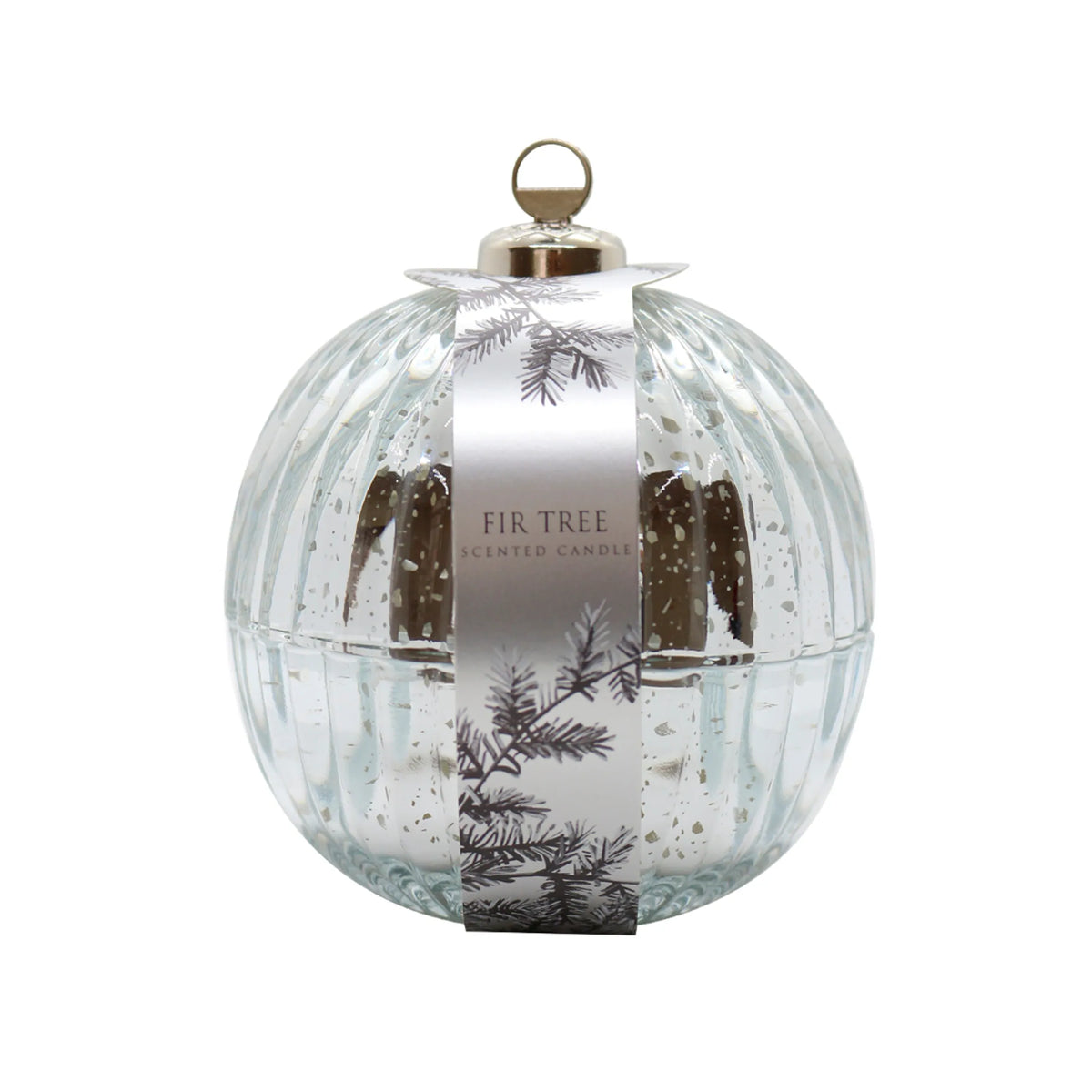 Norsk Fir Silver Bauble Candle 145g by F&F HOME at The British Vault