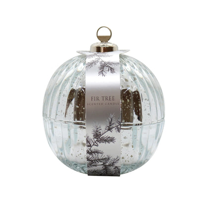 Norsk Fir Silver Bauble Candle 145g by F&F HOME at The British Vault