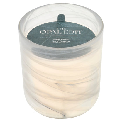 Opal Edit Black Leather Candle 180g by F&F HOME at The British Vault