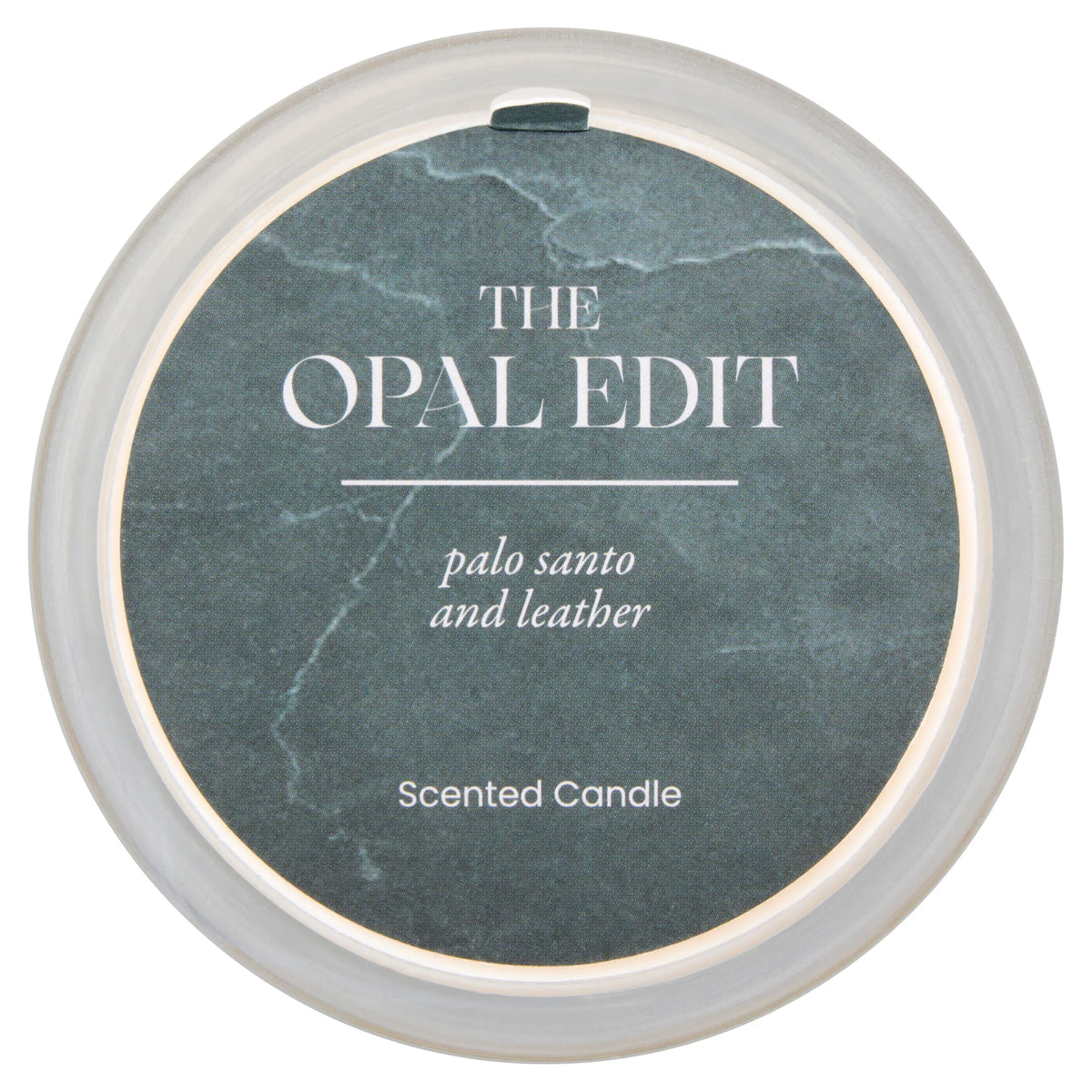Opal Edit Black Leather Candle 180g by F&F HOME at The British Vault