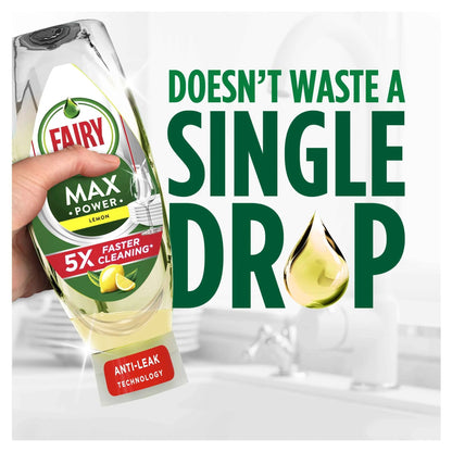 Max Power Lemon Washing Up Liquid 545ml by FAIRY