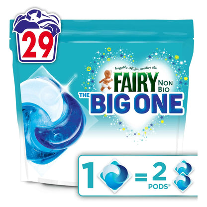 Non Bio Big One Washing Liquid Pods 29 by FAIRY