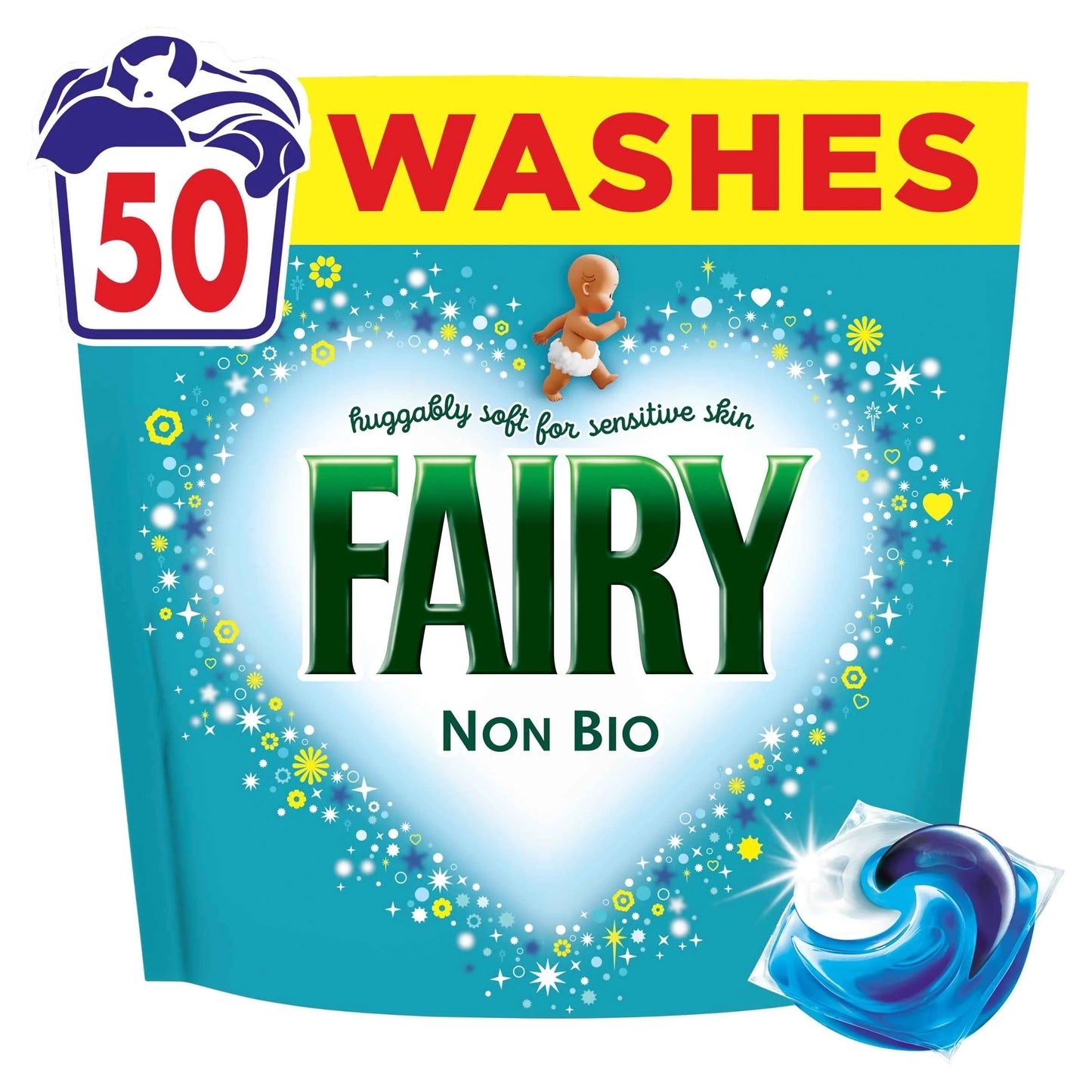 Non Bio Washing Pods 50 Washes 1030g by FAIRY