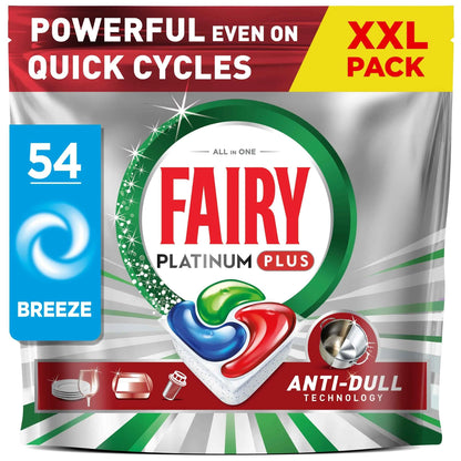 Platinum Plus All In One 54 Dishwasher Tablets Breeze Xxl by FAIRY