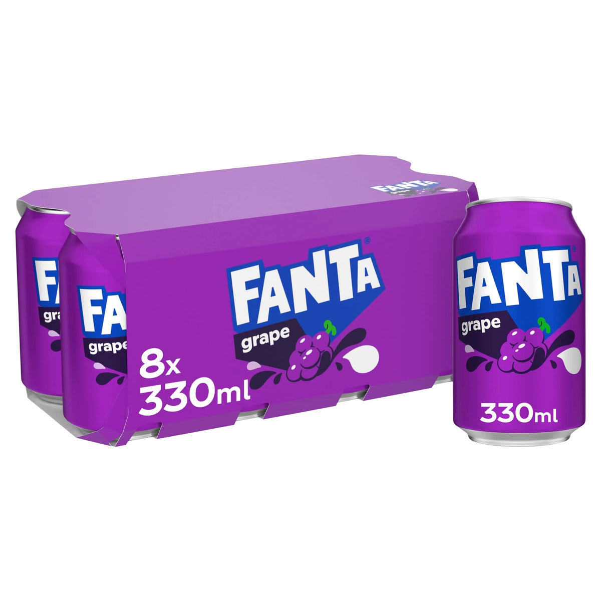 Grape Soft Drink Cans 8 X 330ml by FANTA