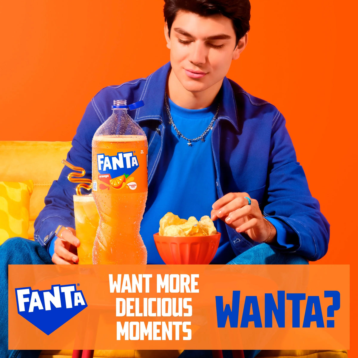 Orange Soft Drink Bottle 2l by FANTA