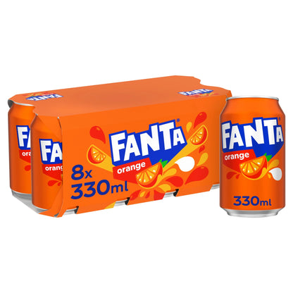 Orange Soft Drink Cans 8 X 330 Ml by FANTA