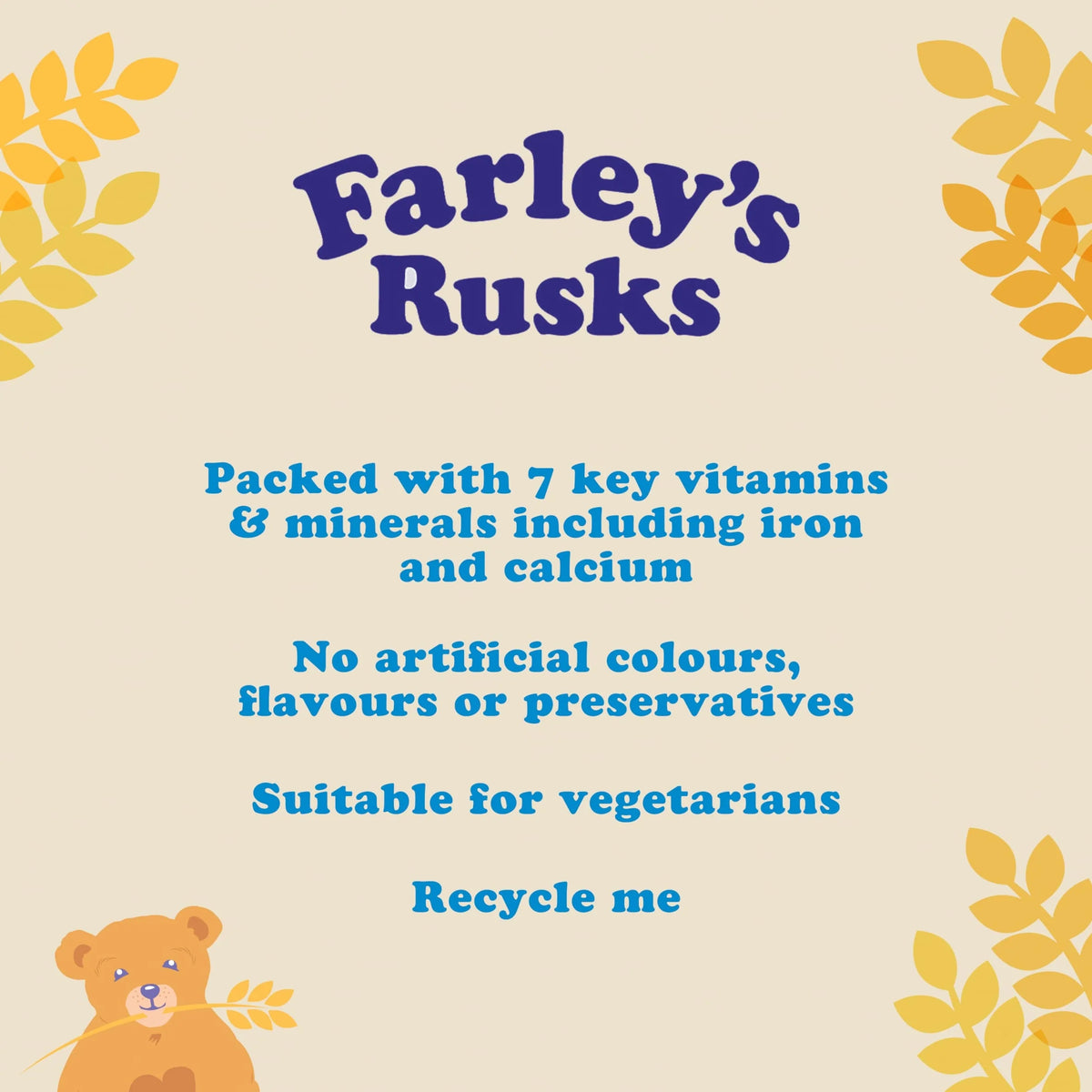 Original Rusks Baby Food Snacks 150g by FARLEYS