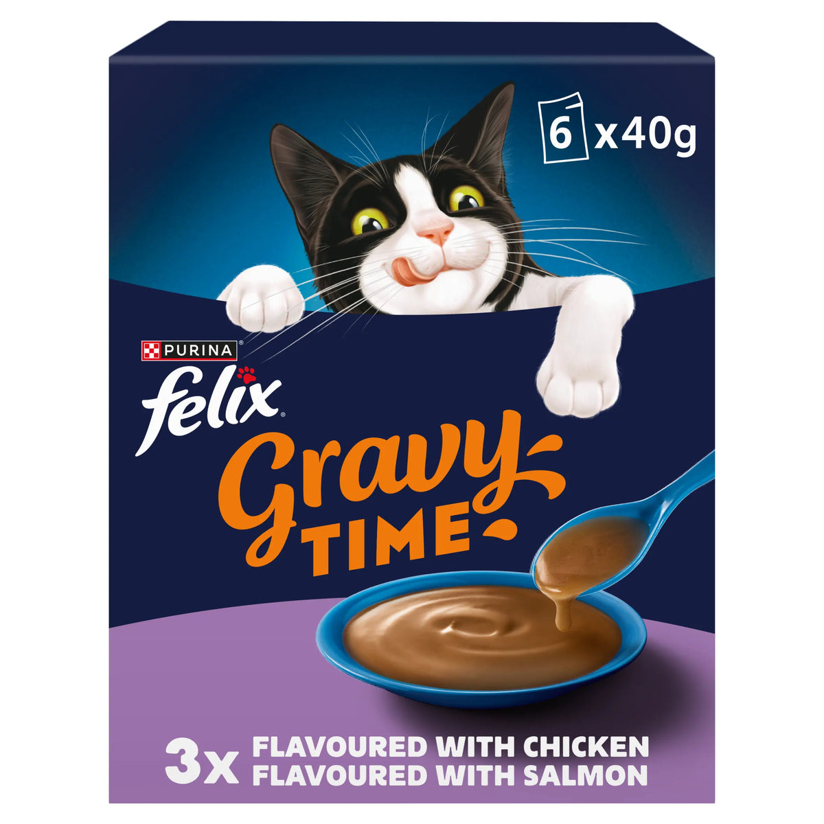 Gravy Time Chicken And Salmon Wet Cat by felix at The British Vault