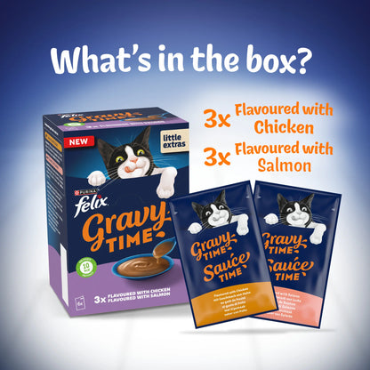 Gravy Time Chicken And Salmon Wet Cat by felix at The British Vault