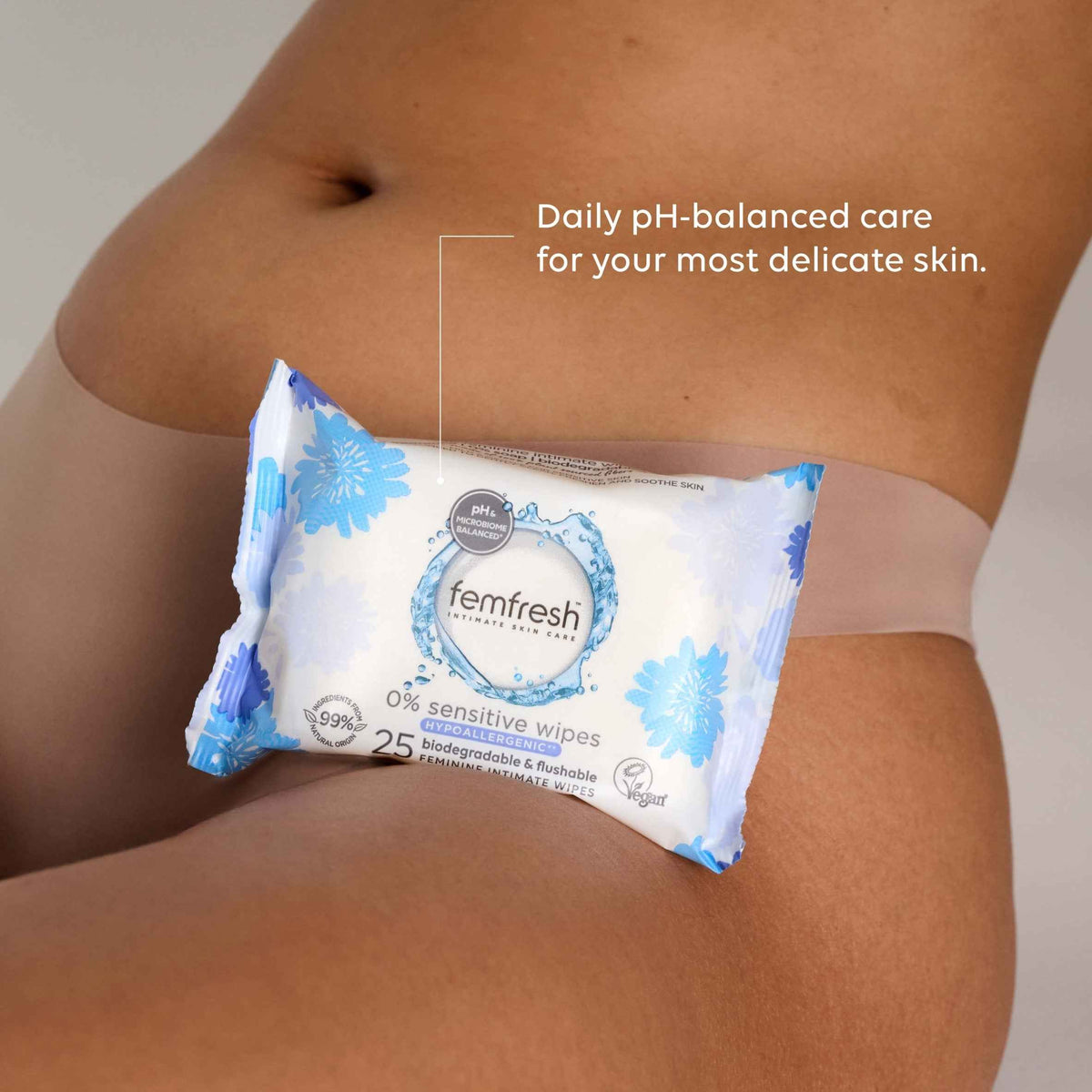 0% Sensitive Wipes 25 Pack by FEMFRESH