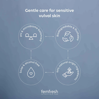 0% Sensitive Wipes 25 Pack by FEMFRESH