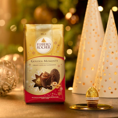 Rocher Golden Winter Moments Milk by FERRERO at The British Vault