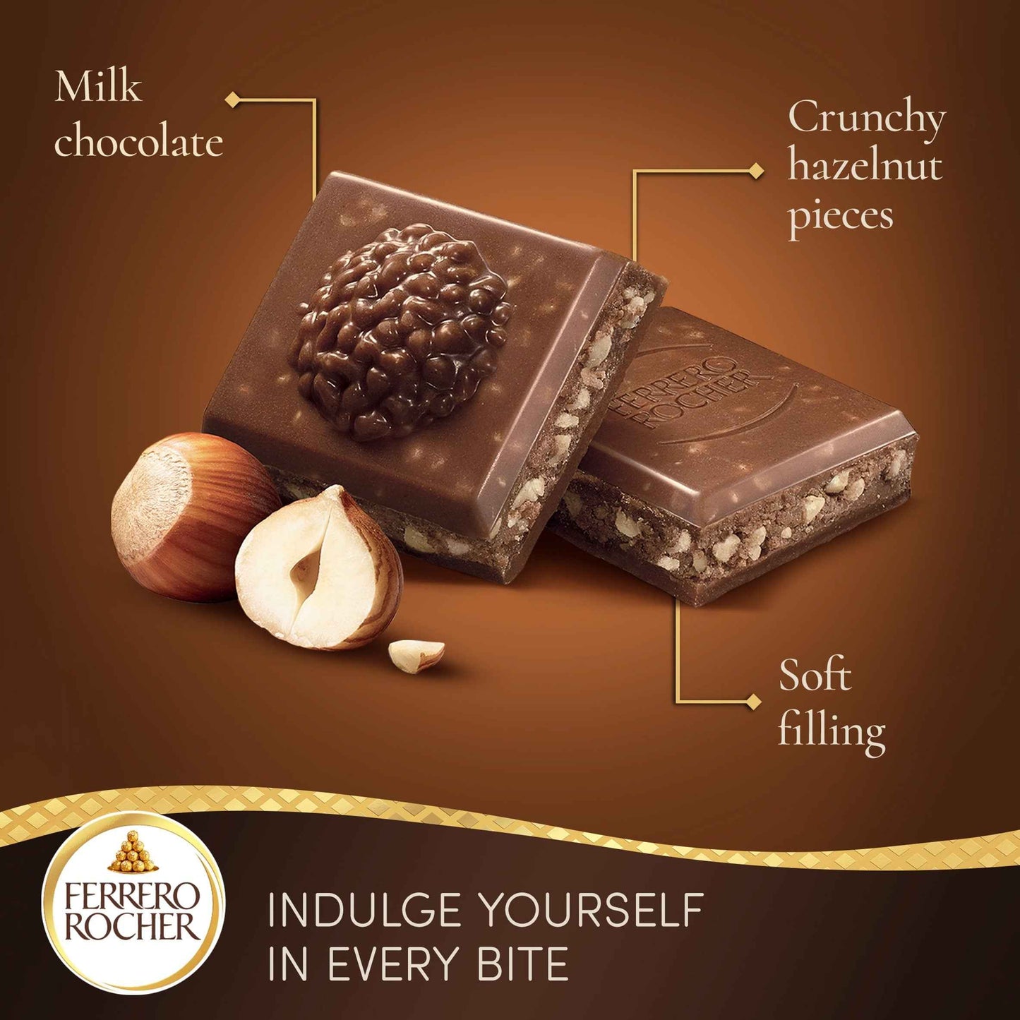 Rocher Original Milk Chocolate Bar 90g by FERRERO