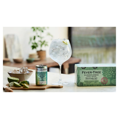 Fever-tree Light Elderflower Tonic Water Cans by FEVER TREE