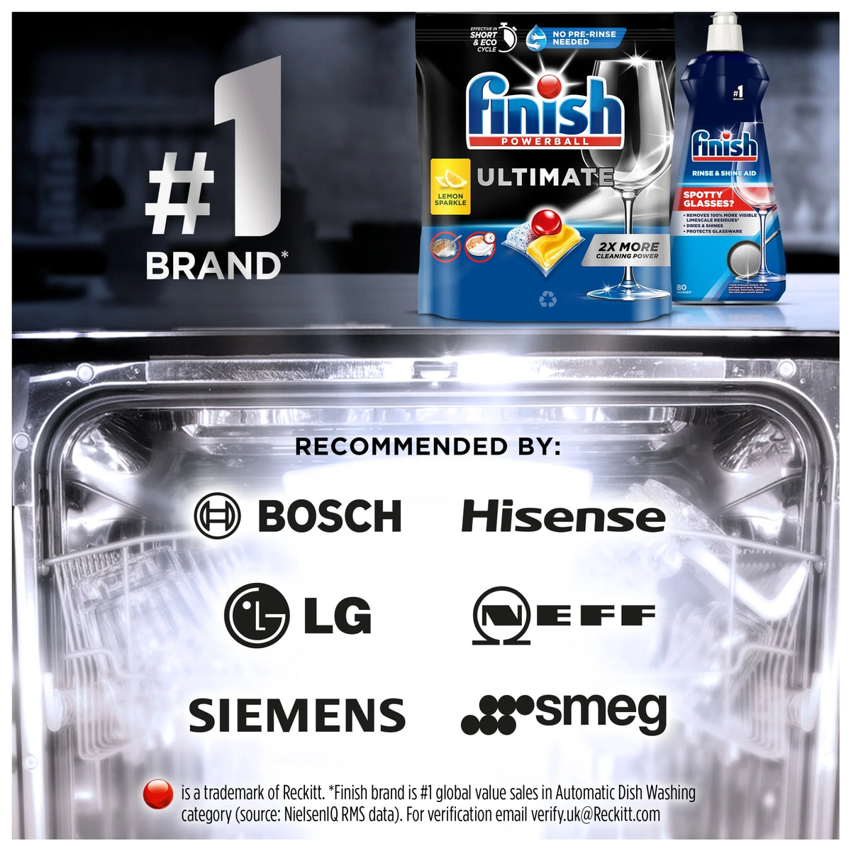 Ultimate All In One 115 Dishwasher by FINISH