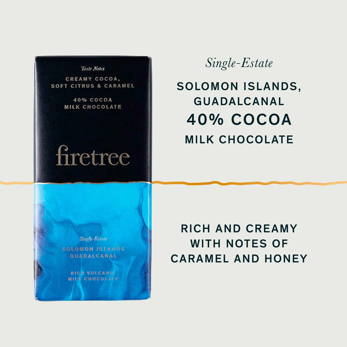 40% Cocoa Milk Chocolate 70g by firetree