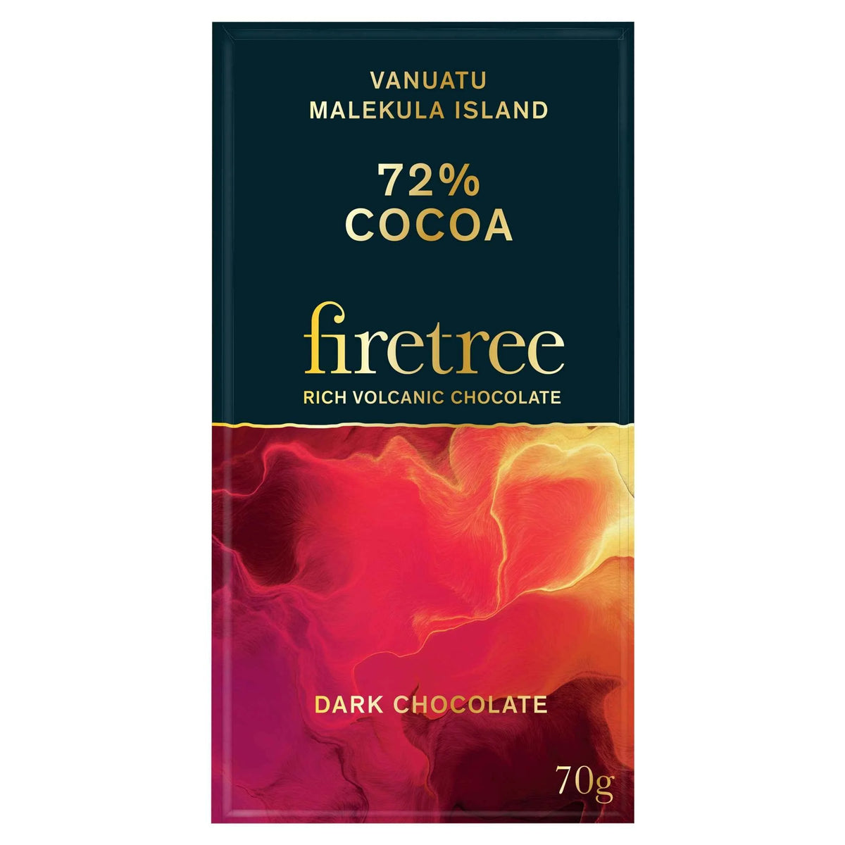 72% Cocoa Dark Chocolate 70g by firetree