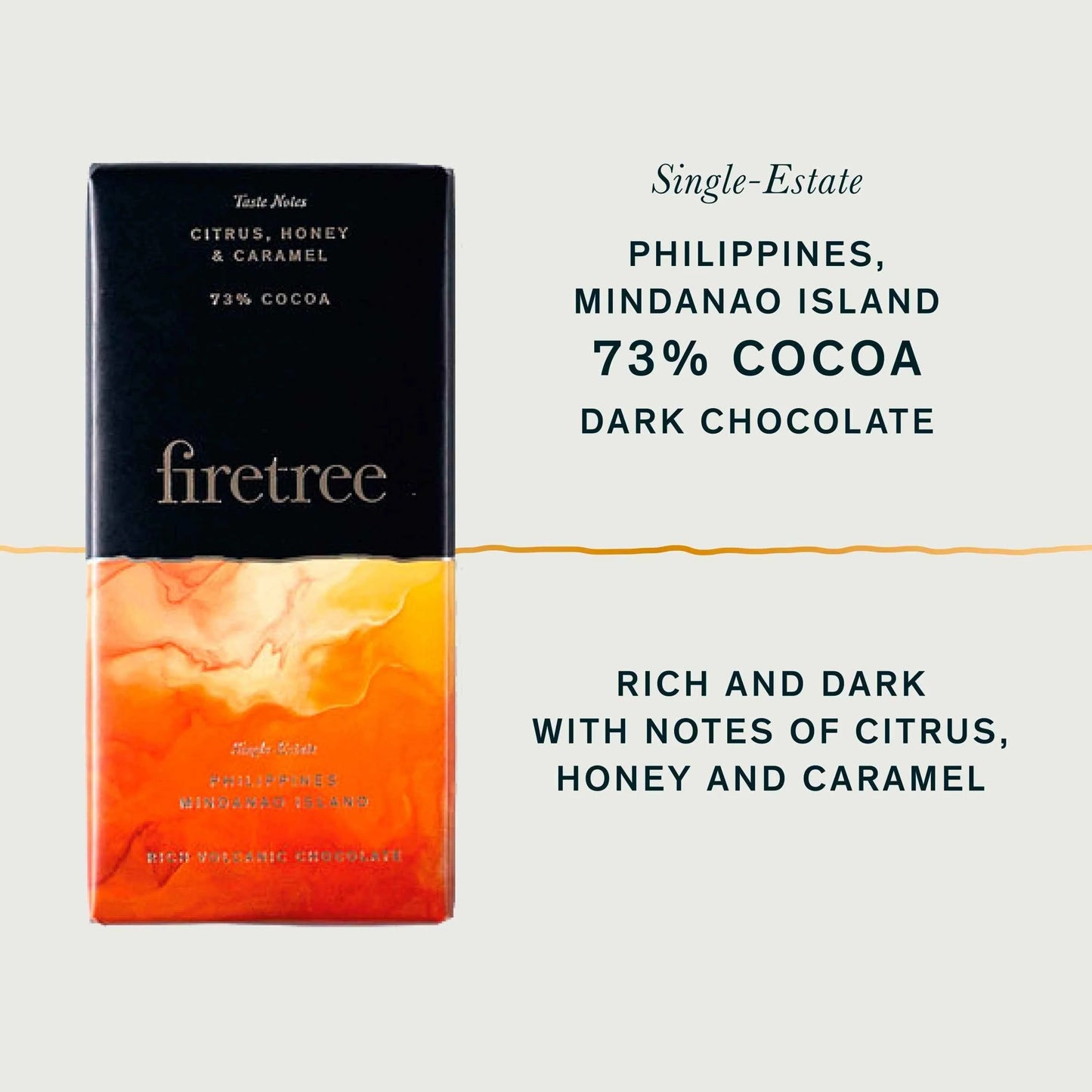 73% Cocoa Dark Chocolate 70g by firetree