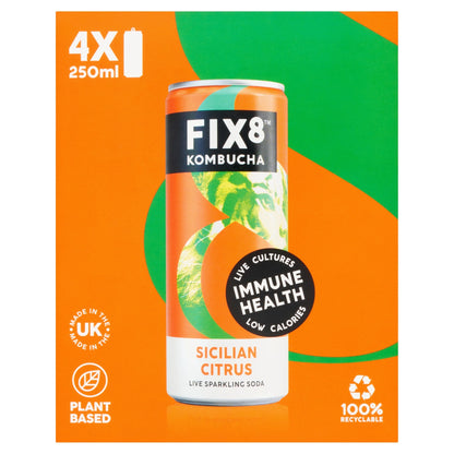Kombucha Sicilian Citrus 4 X 250ml by FIX8