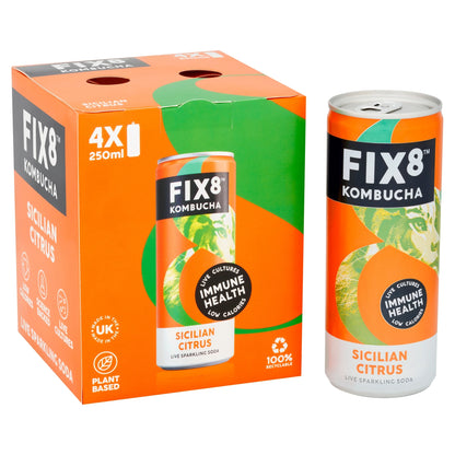 Kombucha Sicilian Citrus 4 X 250ml by FIX8