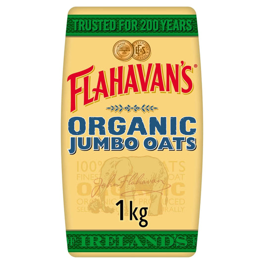 Irish Organic Jumbo Oats 1kg by FLAHAVAN'S