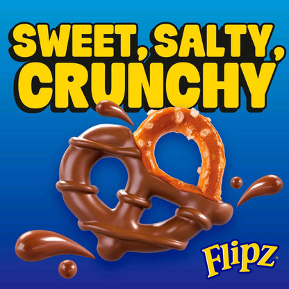 Cinnamon Bun Flavour Coated Pretzels 90g by FLIPZ