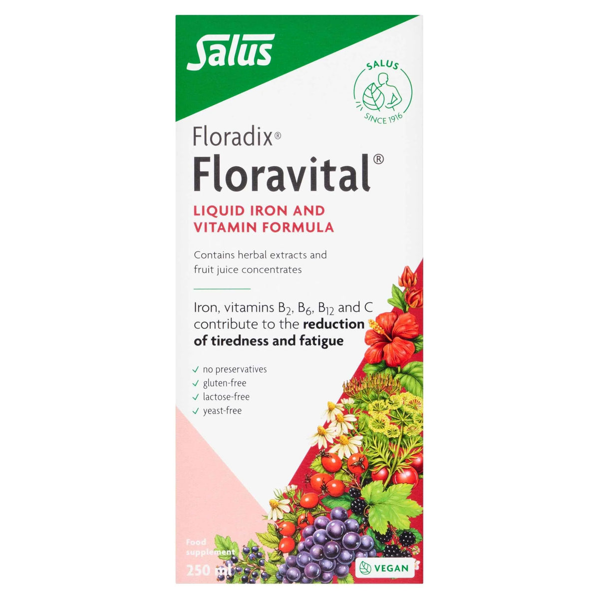 Floradix Floravital & Floravita Liquid Iron by SALUS HAUS