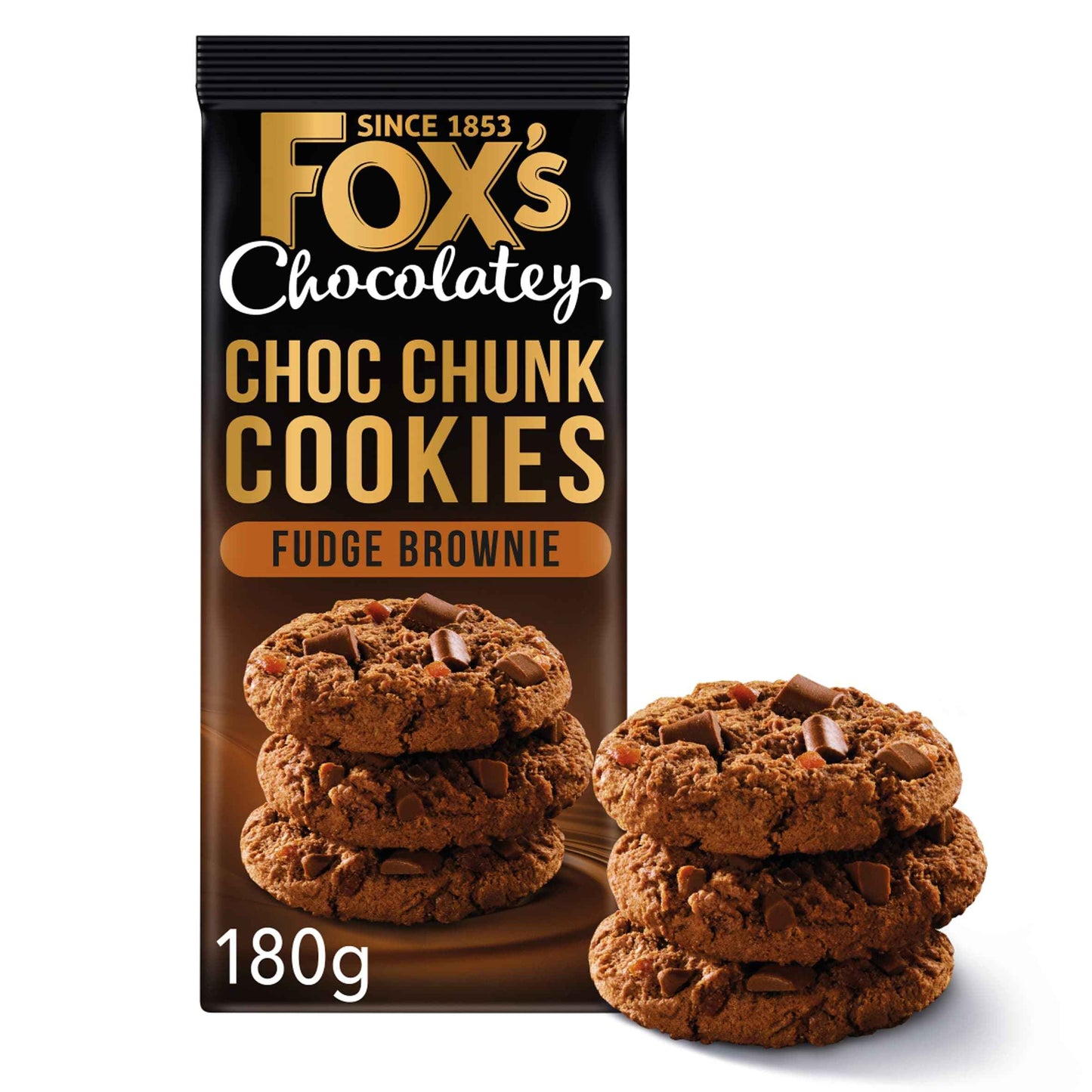 Chocolatey Choc Chunk Cookies Fudge Brownie 180g by FOX'S