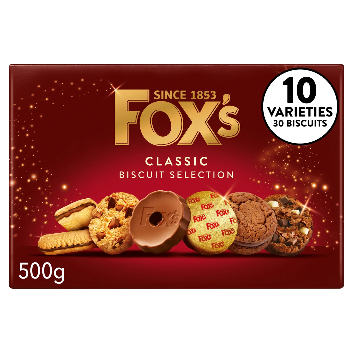 Classic Biscuit Selection 500g by FOX'S at The British Vault