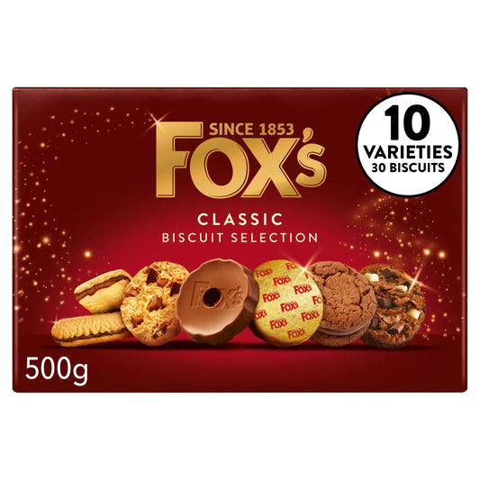 Classic Biscuit Selection 500g by FOX'S at The British Vault