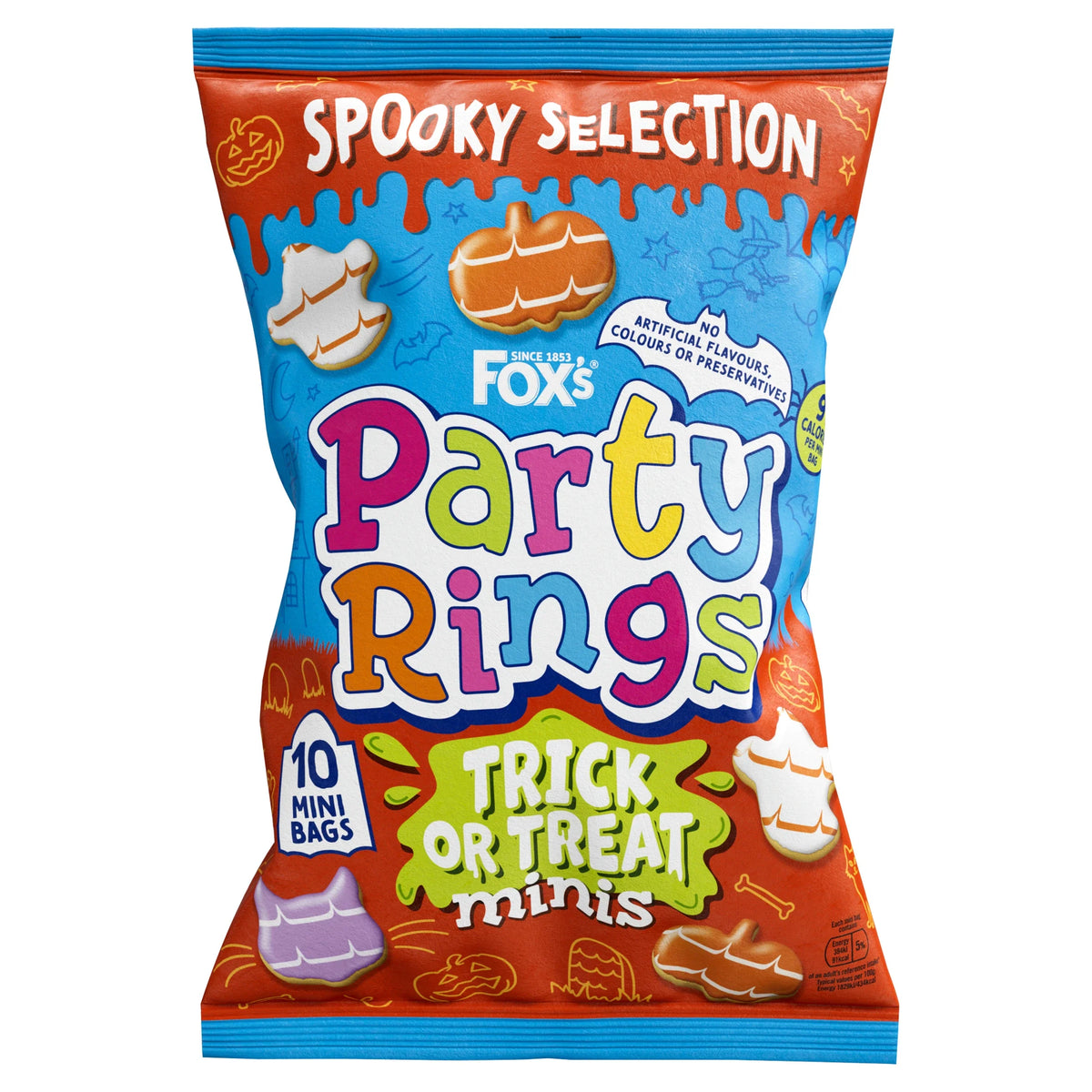 Party Ring Trick Or Treat Minis 10 X 21g by FOX'S at The British Vault
