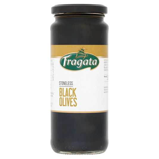 Stoneless Black Olives 330g by FRAGATA