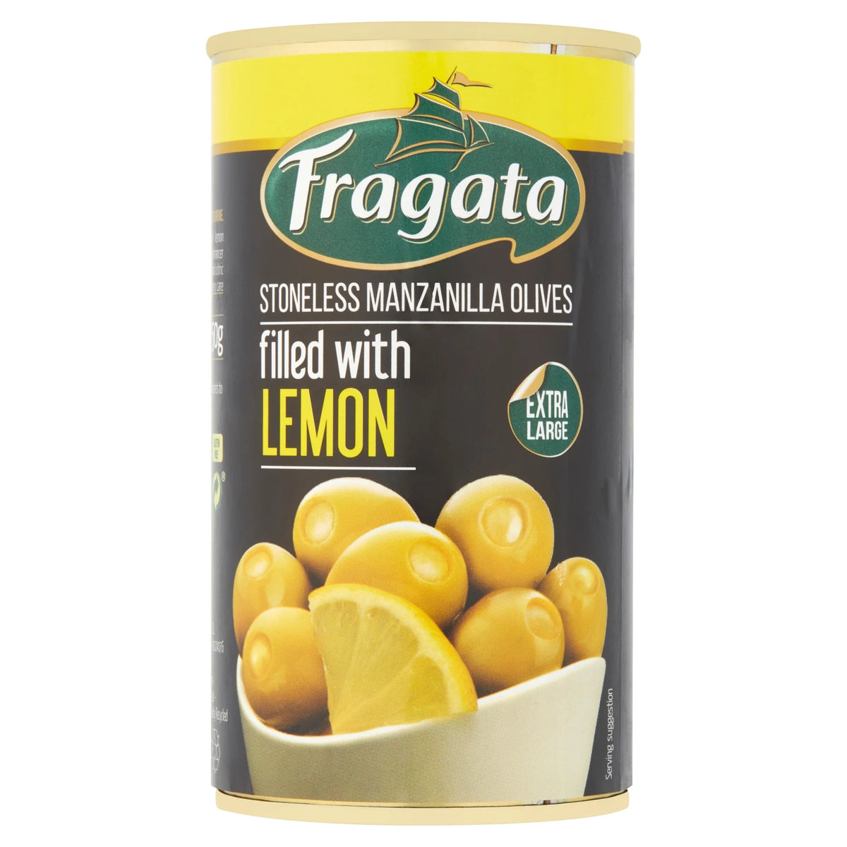 Stoneless Manzanilla Olives Filled With Lemon 350g by FRAGATA