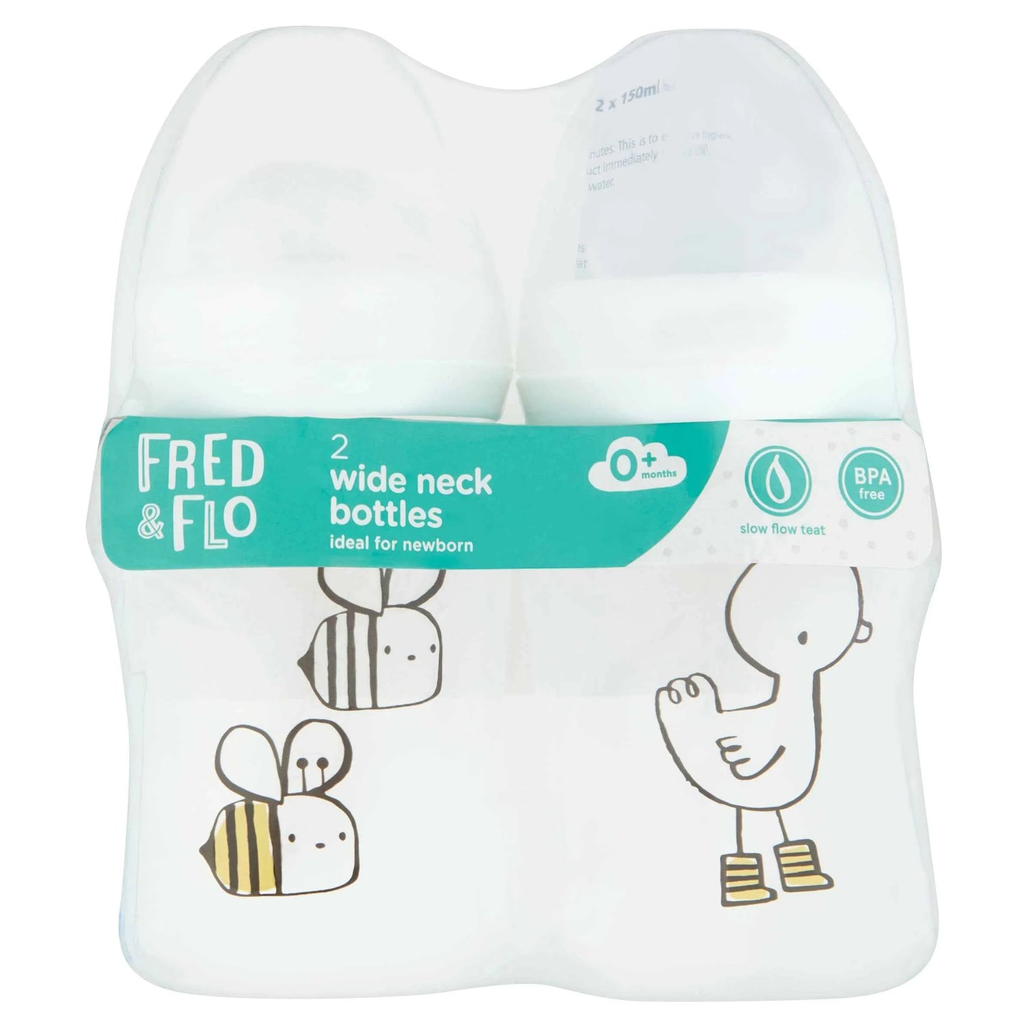 Newborn Bottle 2 X 150ml by FRED & FLO