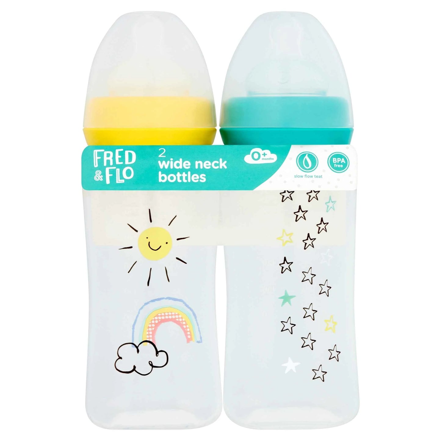 Wide Neck Bottle 2 X 250ml by FRED & FLO