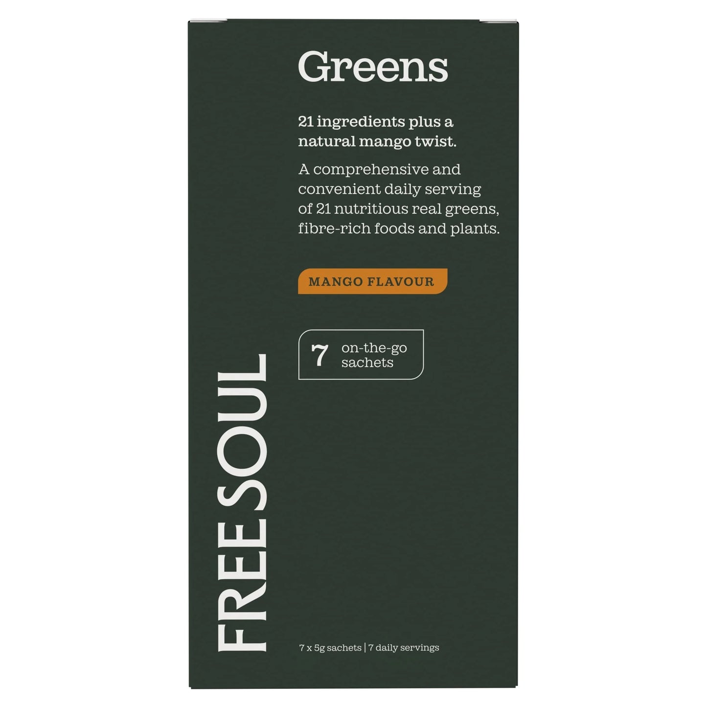 Greens Mango Flavour - 7x5g Sachets by Free SOUL