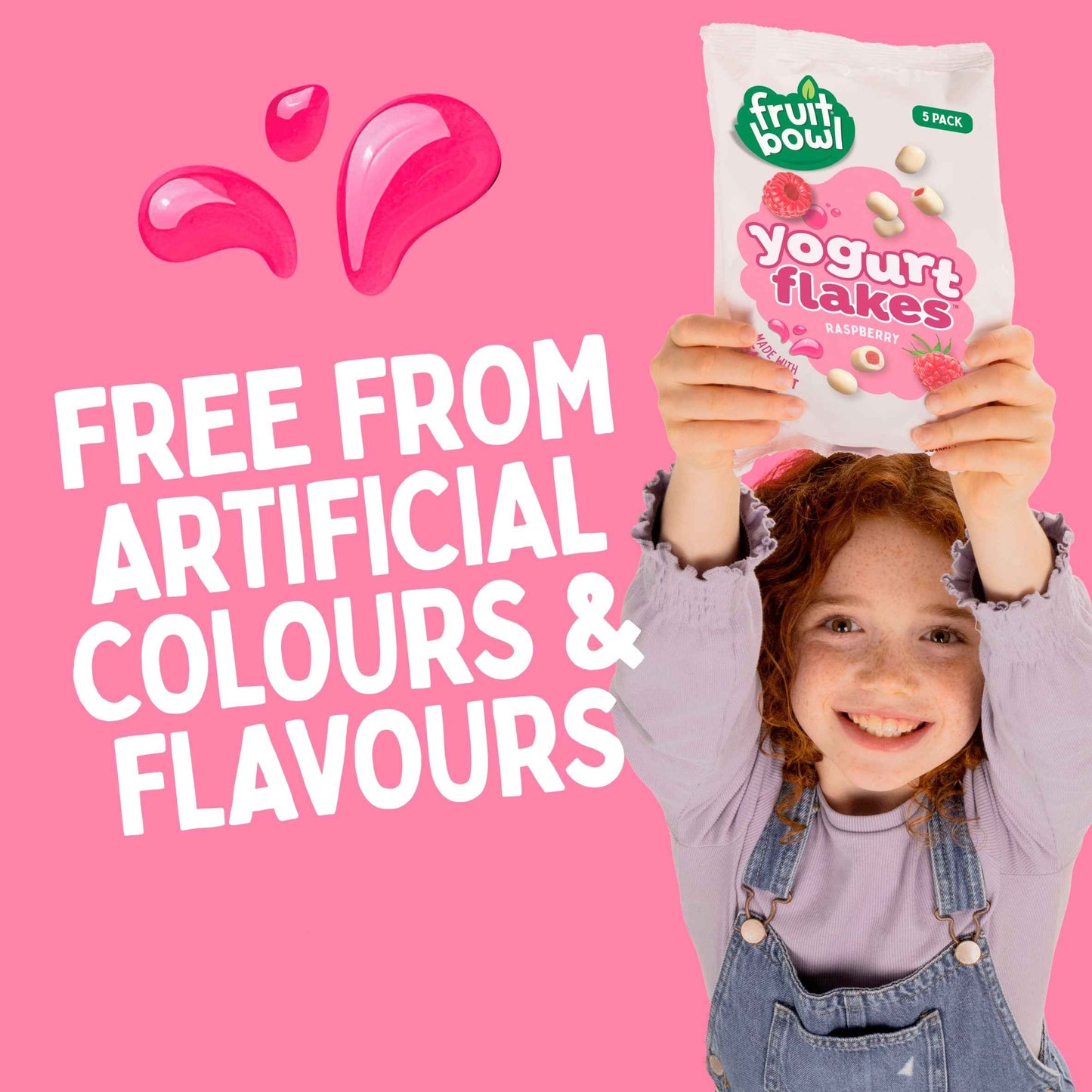 Raspberry Yogurt Flakes 5 X 18g by FRUIT BOWL