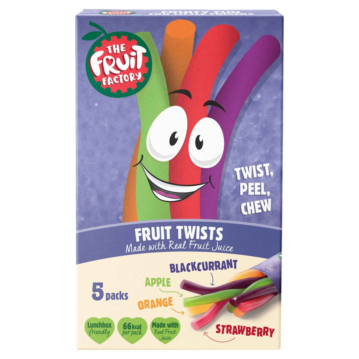 4 Flavour Fruit Twists 5 X 18g by FRUIT FACTORY