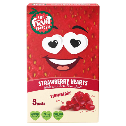 Fruit Factory Fruit Hearts Strawberry 5x20g by THE FRUIT FACTORY